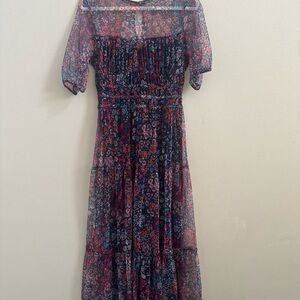 Floral Chiffon Maxi Dress